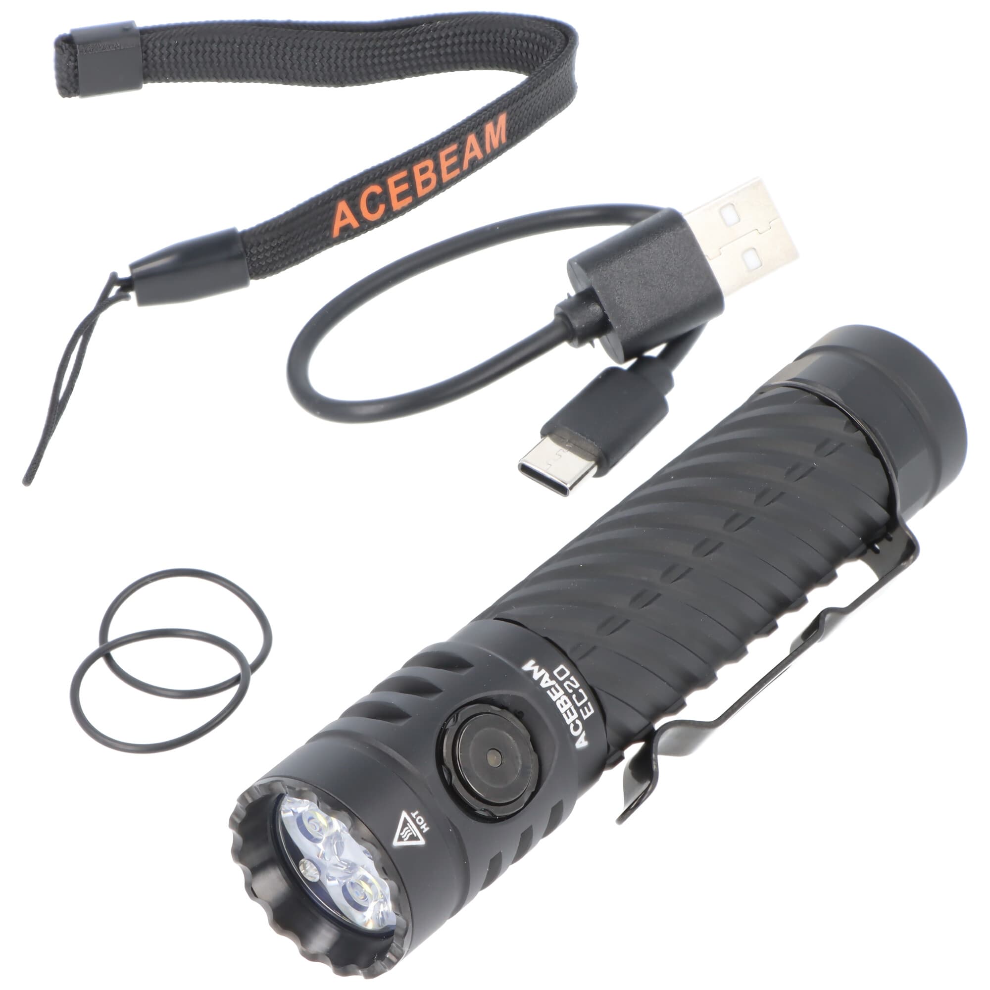 Lampe de poche LED AceBeam EC20, 2800 lumens, LED Luxeon HL4X, 6500 K, noir