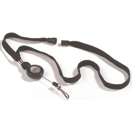 Durable 10 Lacet Textile Avec Enrouleur Et Attache Mousqueton - Durable