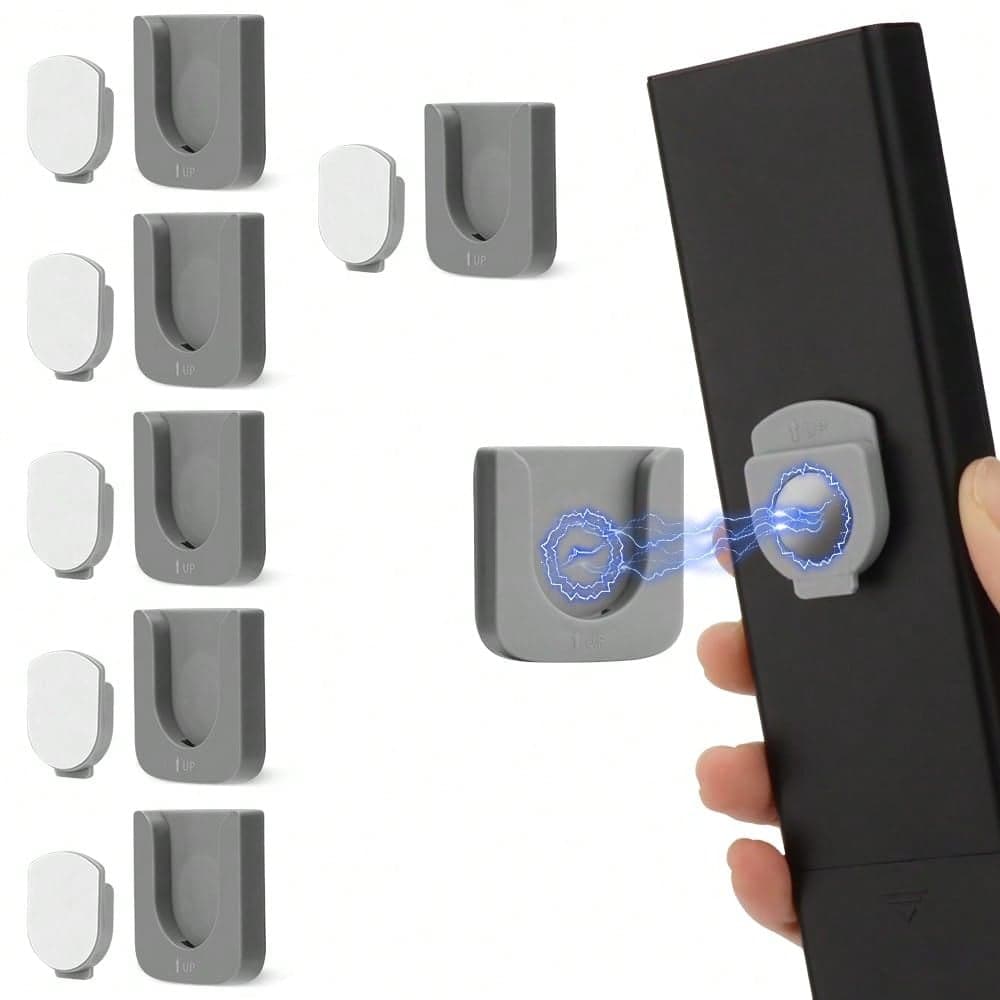 WALLFID Support mural magnétique pour télécommande, 6 pièces, conception de fente innovante pour organiser sans effort les fournitures de maison,