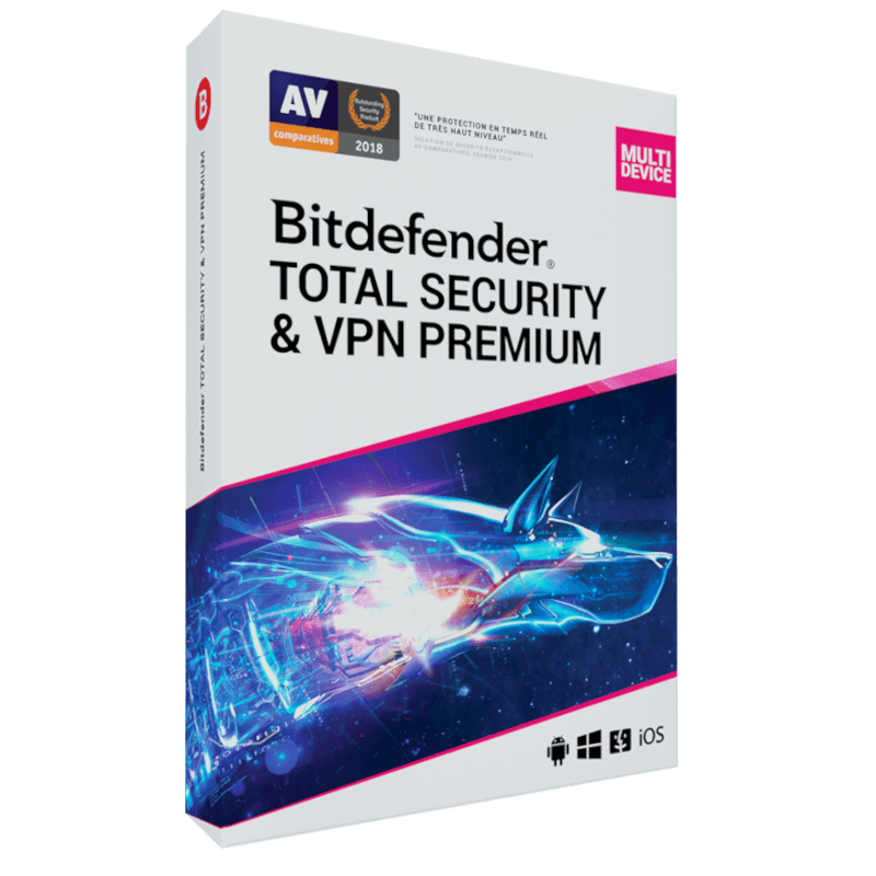 Bitdefender Total Security & VPN Premium 2026 | 3 Appareils | 1 An | Téléchargement